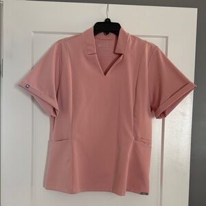 Figs Blush V-Neck Top with Pockets